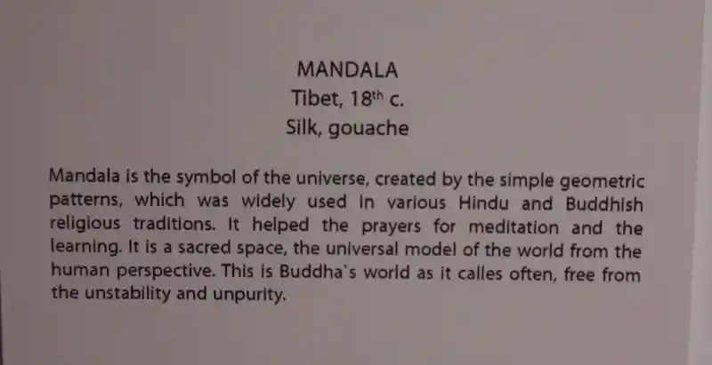 Silk painted with geometrically derived crosses and other designs